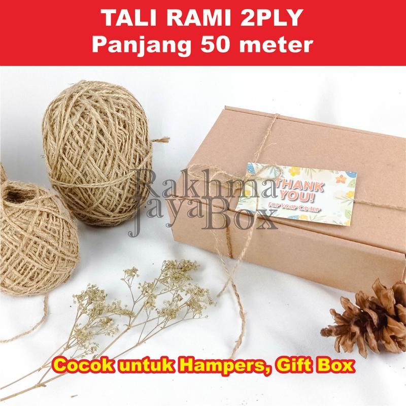 TALI RAMI ATAU TALI GONI  2 PLY PANJANG 50 METER 2