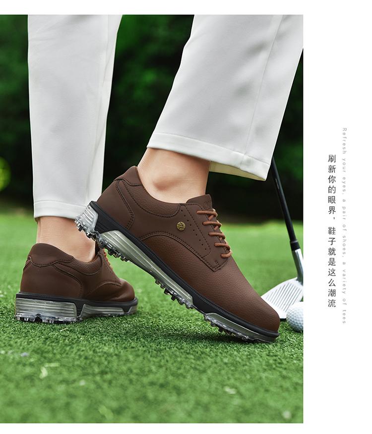 Product Introduction of Plus Size Golf Shoes for Men Breathable Nail Resistant Non slip Lace up Sports Shoes 9