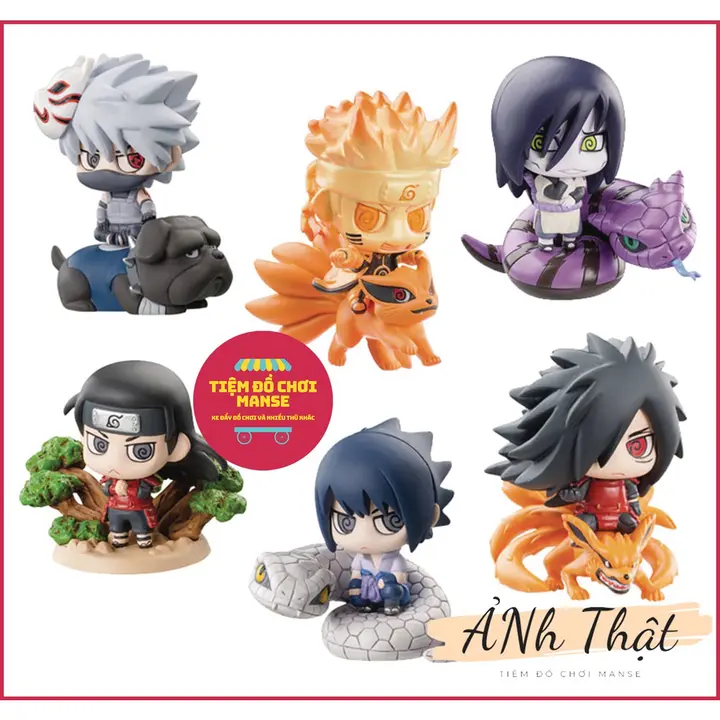 Mô Hình chibi Naruto Sasuke Kakashi Madara Orochimaru Hashirama Đồ Chơi Toy