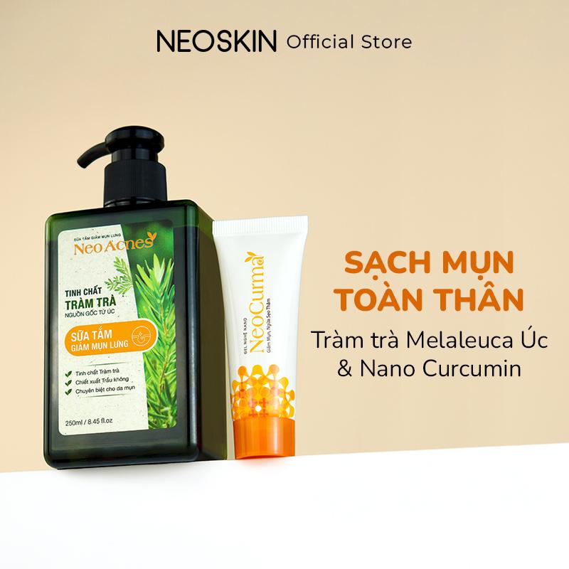 Combo hỗ trợ ngừa mụn giảm thâm body : Sữa tắm NEOACNES & Gel nghệ NEOCURMA
