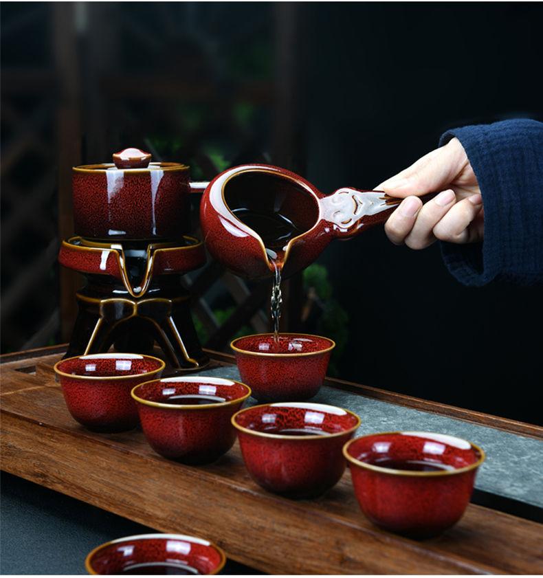 Product Introduction of Bộ trà, Bộ hoàn chỉnh, Ấm trà xoay 360 độ, Thiết bị pha trà bán tự động, Bộ Kung Fu, Ấm trà Trung Quốc 3