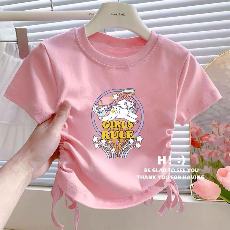 Product Introduction of Áo Phông ngắn Tay Áo, Cho Bé Gái Trẻ Trung Và Nhỏ Hàng Mới Về Mùa Hè, Áo Phong Cách Công Chúa Thường Ngày Cho Em Bé Và Trẻ Em, Tay Lửng Dây Rút, Thời Trang 29