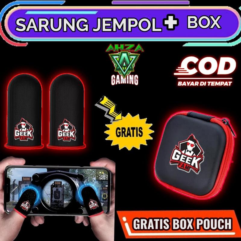 Product Introduction of COD - MURAH Sarung Jempol BIGETRON + BOX POUCH Sarung Game Ml Ff Pubg Anti Basah 11