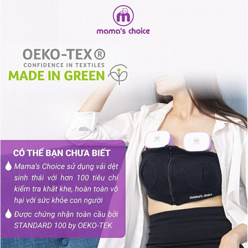 Áo hút sữa rảnh tay có dây Mama's Choice, giúp mẹ vắt sữa dễ dàng, chất liệu thoáng khí, freesize, giữ phễu chắc chắn 1