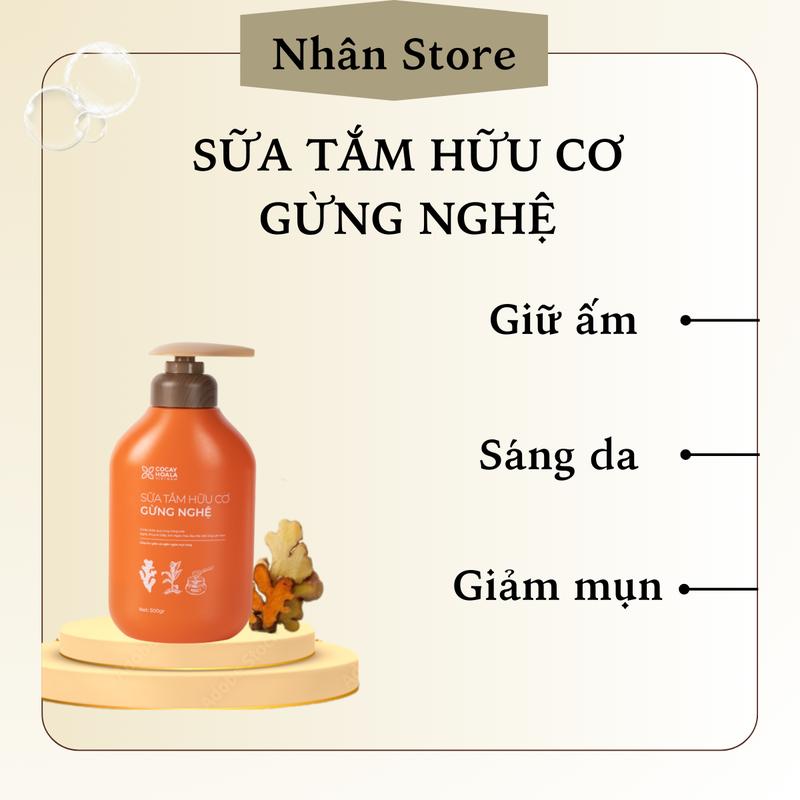 Product Introduction of Sữa Tắm Hữu Cơ Gừng Nghệ COCAYHOALA VIETNAM 500g Dưỡng Da Body - Giảm Mụn Lưng, Sáng Da, Mờ Thâm 1