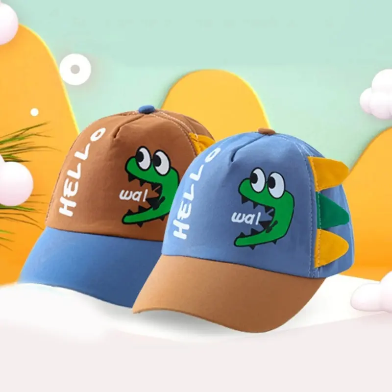 Children's Baseball Cap Cute Dinosaur Pattern Cap Outdoor Breathable Hat