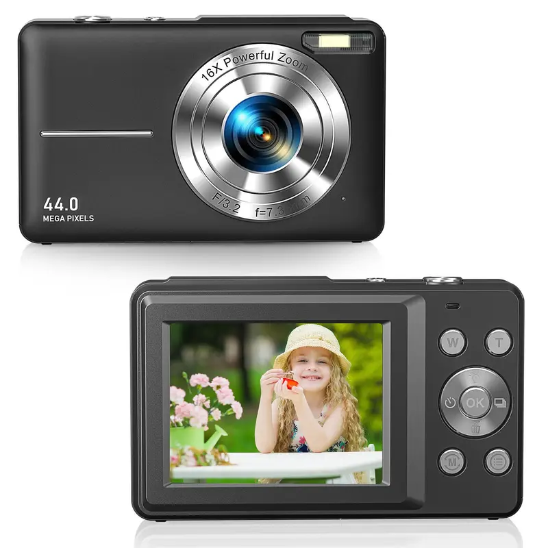 44MP デジタルカメラ、FHDのポイント＆シュートカメラ、32GB TFカード