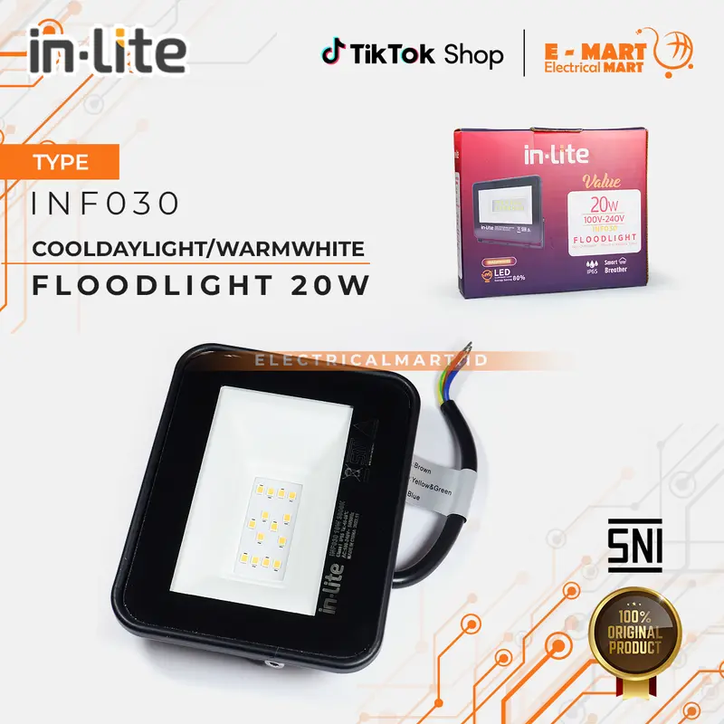 InLite Lampu Sorot Flood Light INF030 20W - Shop | Tokopedia