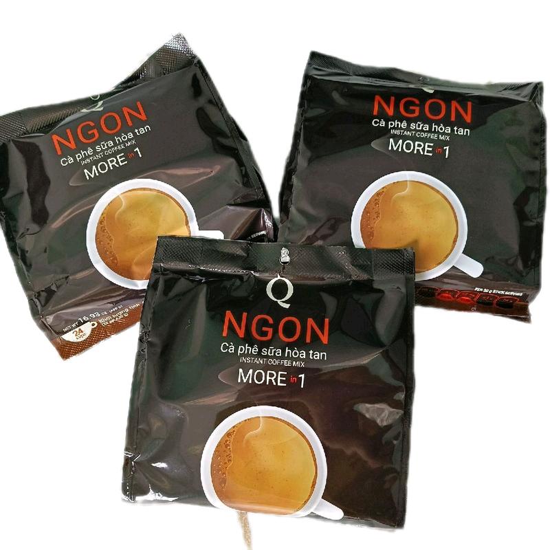 Combo 3 bịch cà phê sữa hoà tan Trần Quang Ngon mỗi bịch 24 gói x 20g. Thơm đậm đà ngon khó cưỡng.