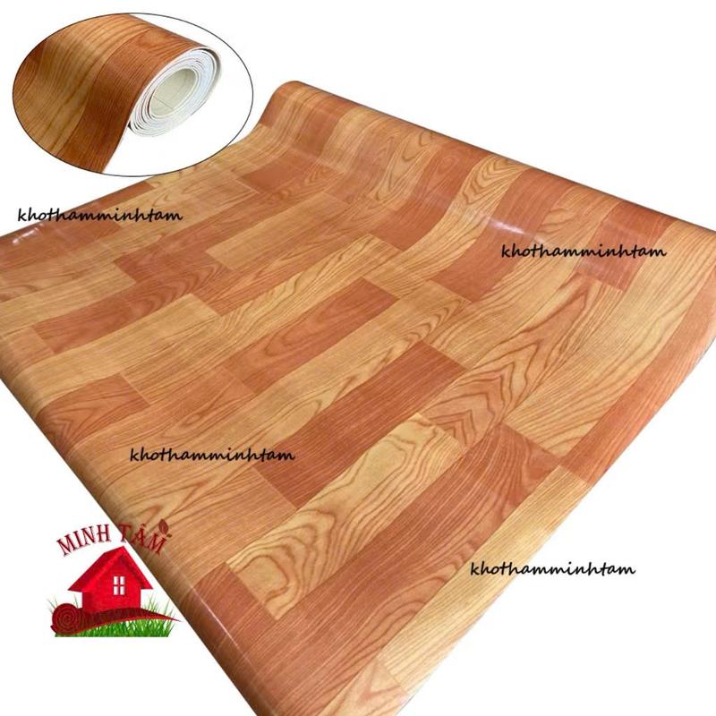 1m x 1m( 1m vuông )Thảm nhựa SIMILI  trải sàn vân gỗ loại dày 1.6mm Trong nhà 2
