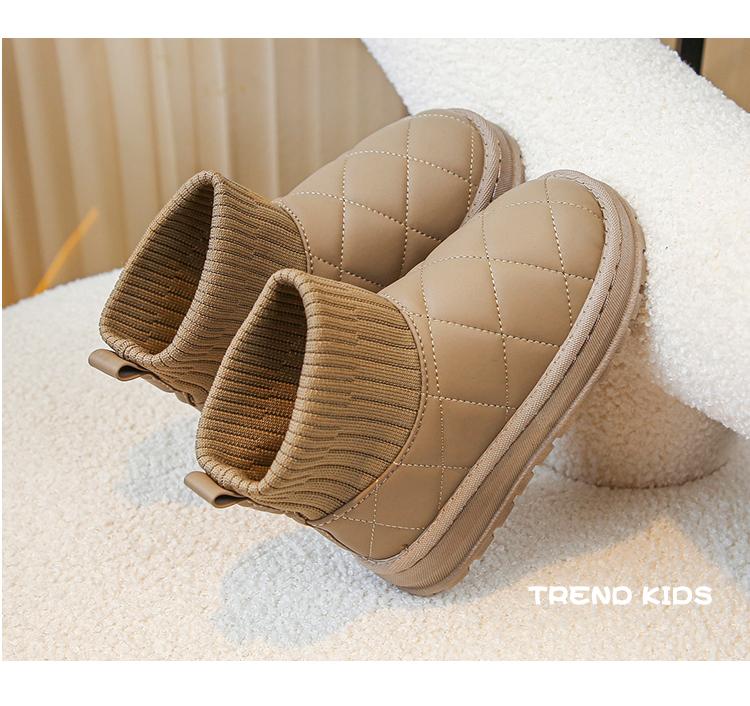 Product Introduction of Children's Boots Sock Style Snow Boots Girls Short Boots Kids Cute Sewing Autumn Winter New Warm Cotton Shoes for Boys Unisex PU 13