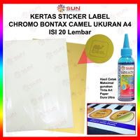 Gambar Kertas Sticker CHROMO BONTAX Veritac / Camel A4, F4 - Sticker Mengkilap Glossy (Support epson tinta art paper) - Veritac A4 dari Sun Indonesia Kota Surabaya 1 Tokopedia