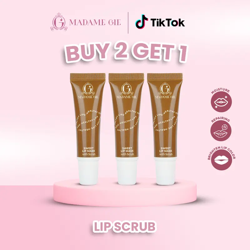 【BUNDLE 3 PCS】Madame Gie Sweet Lip Mask - Lip Scrub Vitamin E Lip Balm Moisturizer Serum Pencerah Bibir lipmask 2
