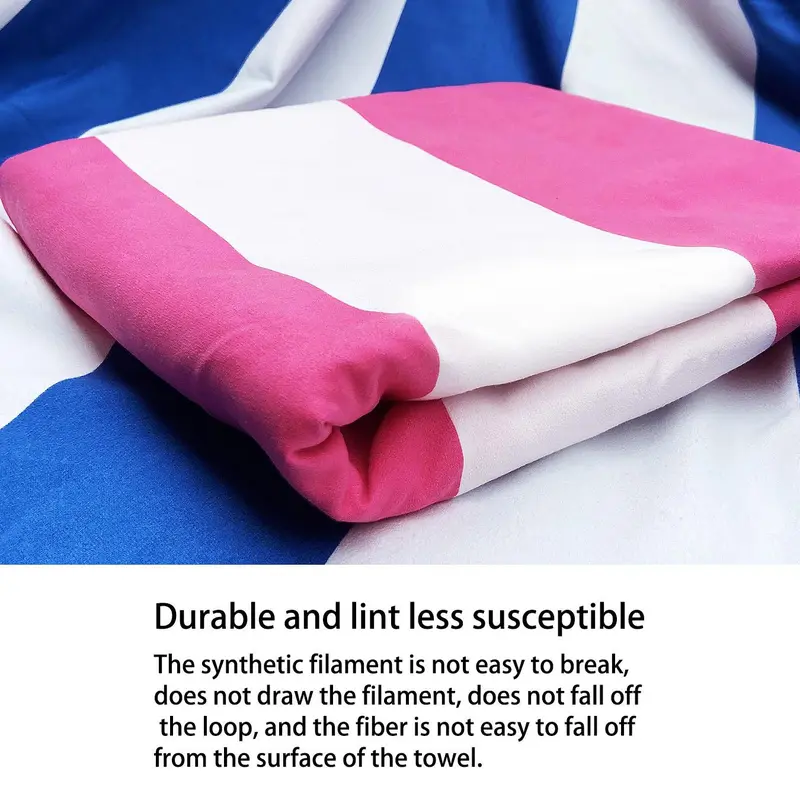 Striped Beach Towel Set, 2 Counts Quick-drying Bath Towel, Soft Bath Towel, Bath Towel for Home, Outdoor, Travel, Camping, Hiking, Swimming, Spa, Gym 2