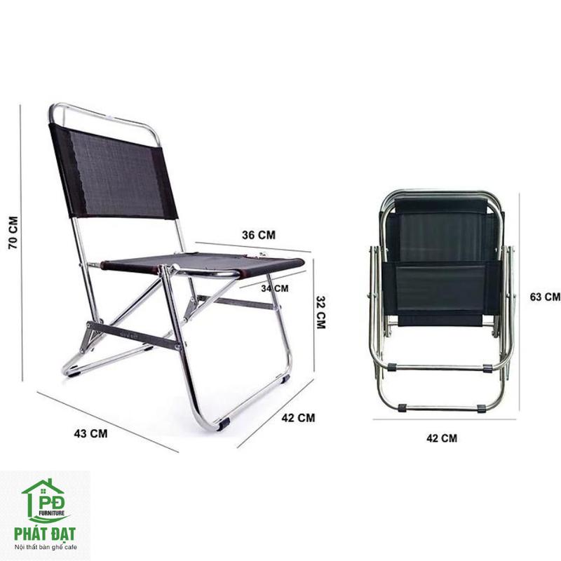 Ghế Xếp Inox Gấp Gọn Vải Bố và Lưới