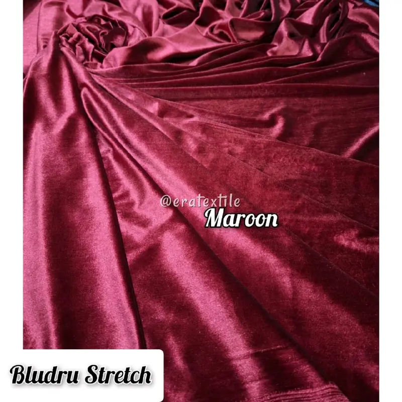 Kain Beludru Premium - Kain Bludru Stretch/Melar Polos Tebal, Bahan/Kain Meteran 5