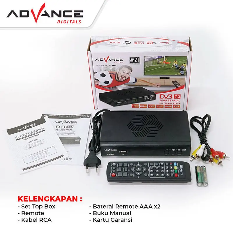 【COD】Advance STP-A01 Set Top Box STB Digital DVB Full HD Receiver TV Garansi Resmi 1 Tahun Antena Kabel 6