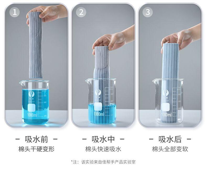 Product Introduction of Sponge Mop Absorbent Household Bathroom No-Hand-Wash Mop 6