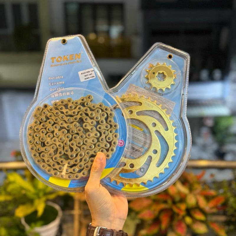 Nhông sên dĩa vàng gắn xe Ex150 , Exciter 150