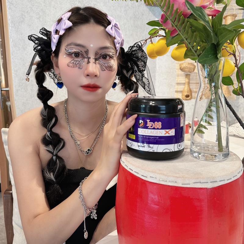 L D LDMAX dòng hấp hũ colagen hấp trên tóc và phục hồi siêu mềm mượt Women Nữ 5