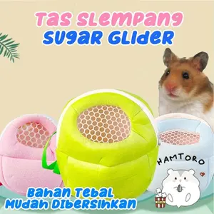 Hamtoro Bag Travel Pouch BESAR Tas Luas Hamster, Sugar Glider