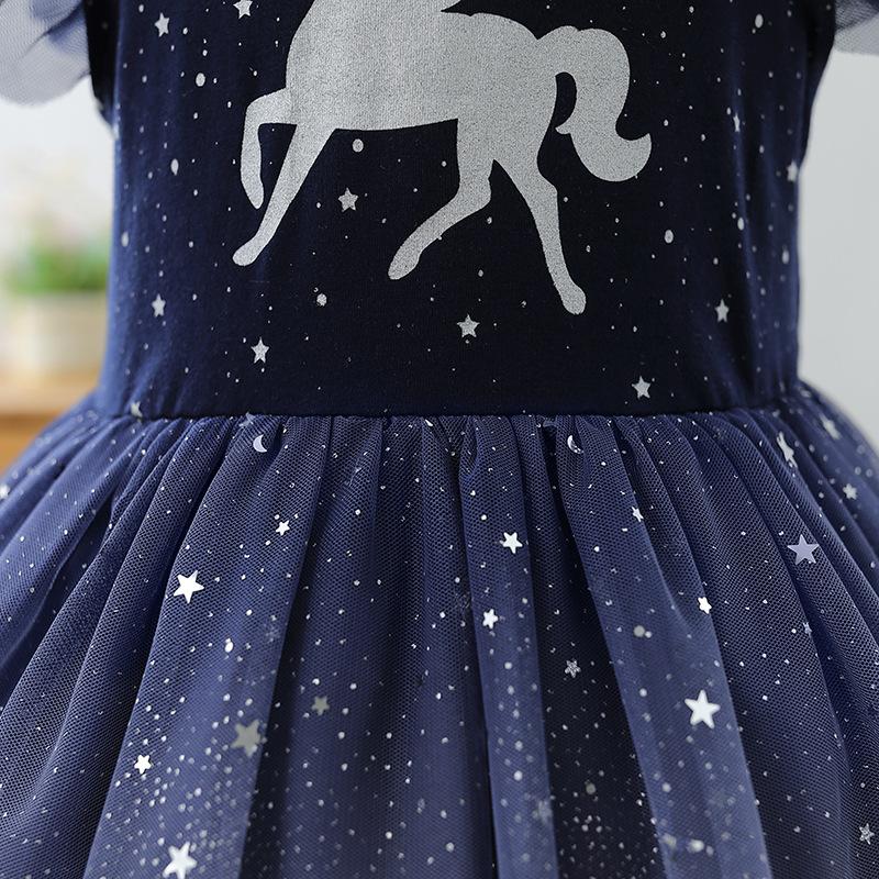 Product Introduction of Girls' short-sleeved Unicorn Dress - kid's Lolita skirt Korean version of Dream Children's Princess dress 4