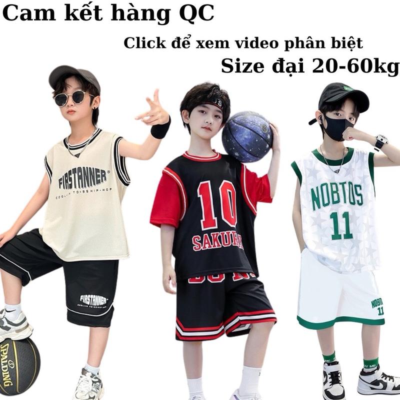 Set đồ thể thao bóng đá bóng rổ trẻ em từ 20-60kg bộ quần áo trẻ em Sport hàng QC 3