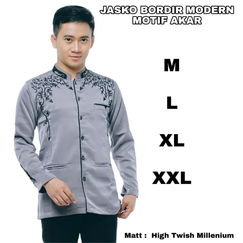 Jasko Bordir Motif Akar Warna Putih Bahan Hightwiss Elegan 1