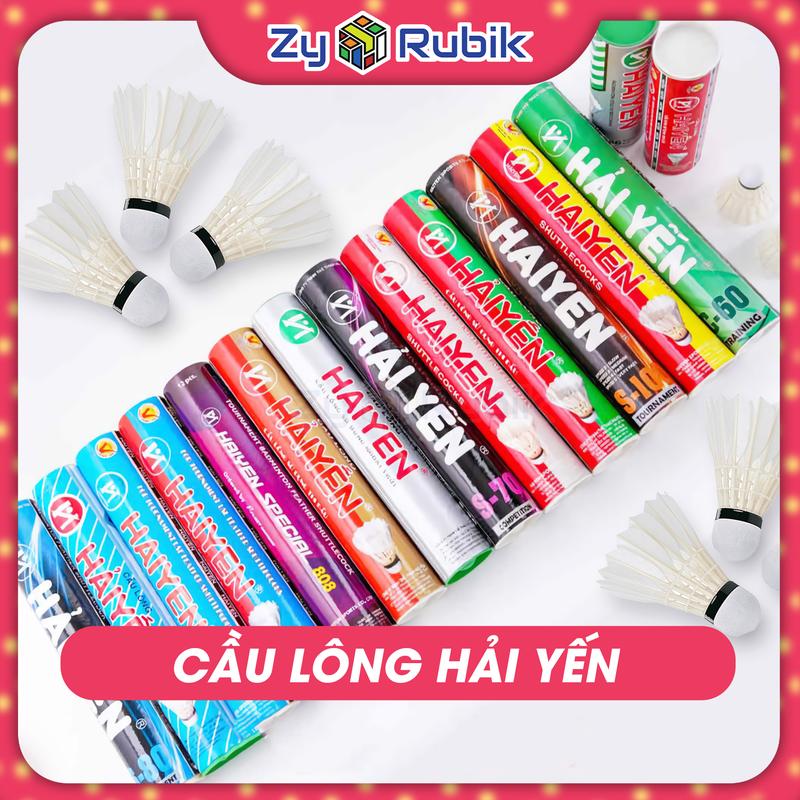 Ống cầu Lông Hải Yến Chính Hãng 6-12 Quả cầu Lông Chất Lượng Cao Phù Hợp Tập Luyện Thi Đấu- Zyo Rubik cầu victor