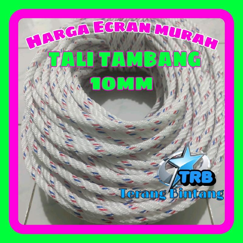 TALI TAMBANG 10MM (25 METER)TALI DADONG PENGIKAT TERPAL TRUK,PICK UP,LOSBAK,CONTAINER,HEWAN,JEMURAN,TALI PENGAMAN,TALI SERBAGUNA DAPAT DISESUAIKAN 0