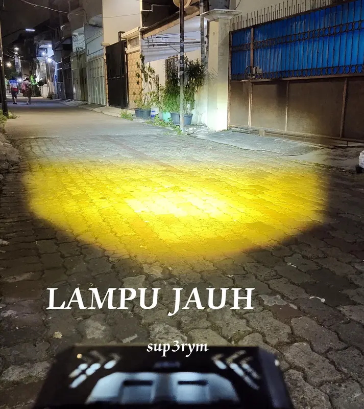 Lampu tembak LED Laser D2 D3 transformer SQL 3 mata lensa kuning putih 6