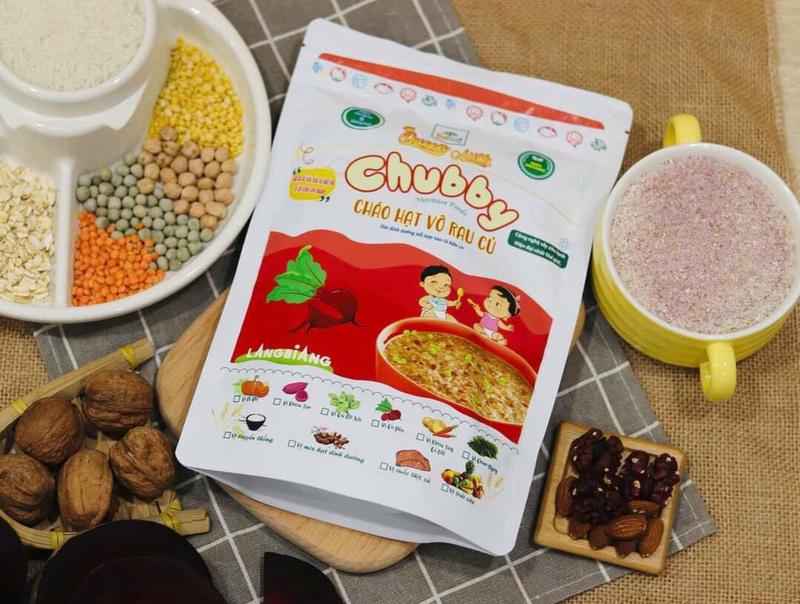 CHÁO HẠT VỠ RAU CỦ CHUBBY CỦ DỀN, CHÙM NGÂY, KHOAI LANG TÍM, CÀ RỐT, BÍ ĐỎ, CẢI BÓ XÔI, CỦ DỀN 3