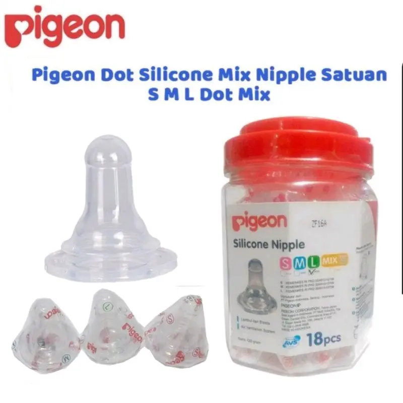 Pigeon Silicone Nipple Eco S M L - Dot Bayi 0
