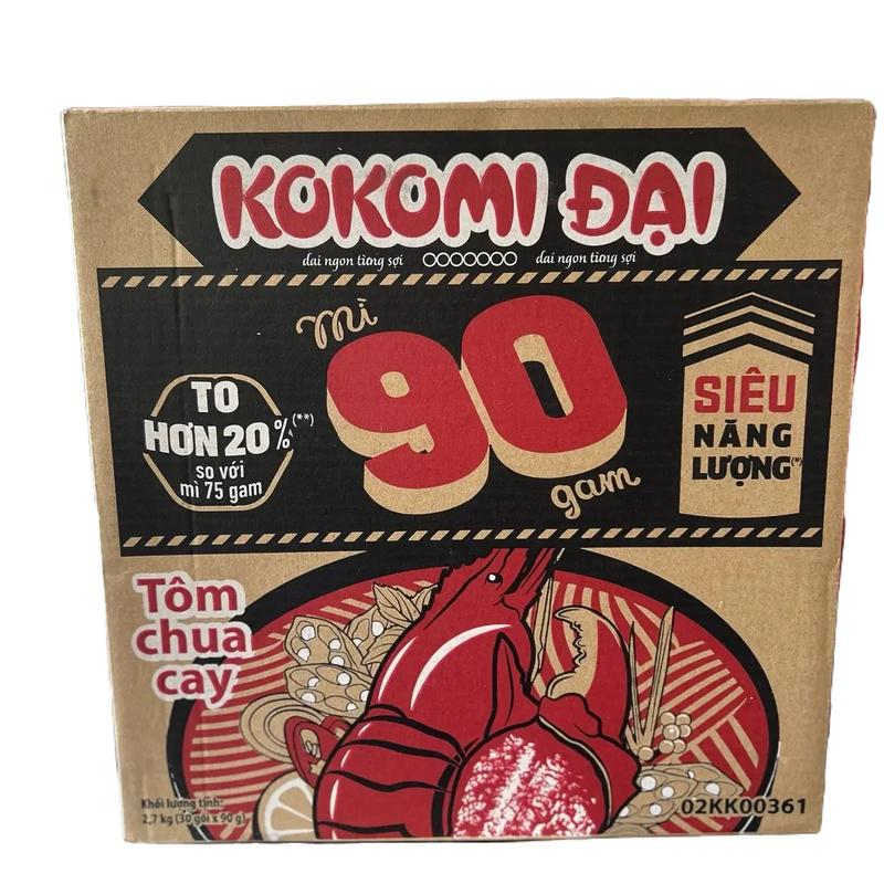 Mì tôm kokomi Đại 90gam mì gói ăn liền tôm chua cay 1 thùng 30 gói