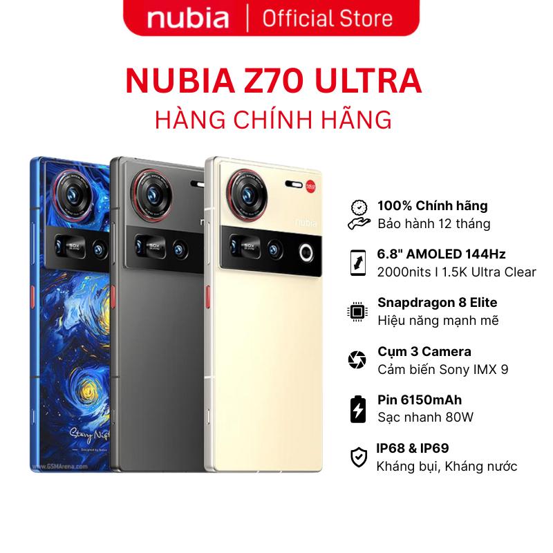  Điện thoại Nubia Z70 Ultra I Snapdragon 8 Elite I Màn AMOLED 144Hz I Camera cảm biến Sony - Hàng Chính Hãng 