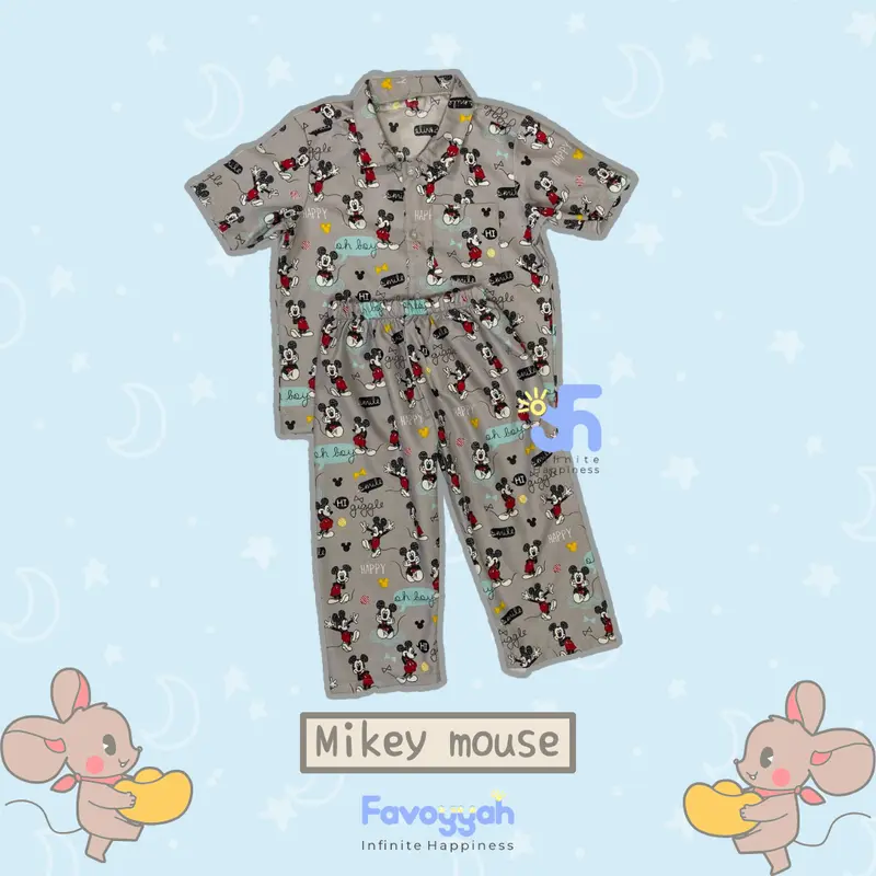 PIYAMA ANAK USIA 2-10 TAHUN MOTIF KARTUN LUCU UNISEX 6