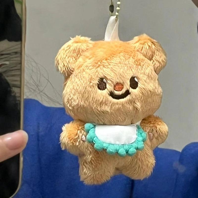 Product Introduction of Super Cute Thai Butter Bear Plush Doll Backpack Chain Pendant Stuffed Toy Gift for Girlfriends 0
