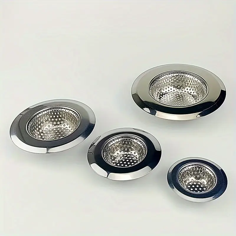 A Stainless Steel Kitchen Sink Strainer, Kitchen Vegetable Basin Drain Strainer, Wide Edge Design Diameter 11.43cm, Suitable for Most Kitchen Sinks [Silver] 7