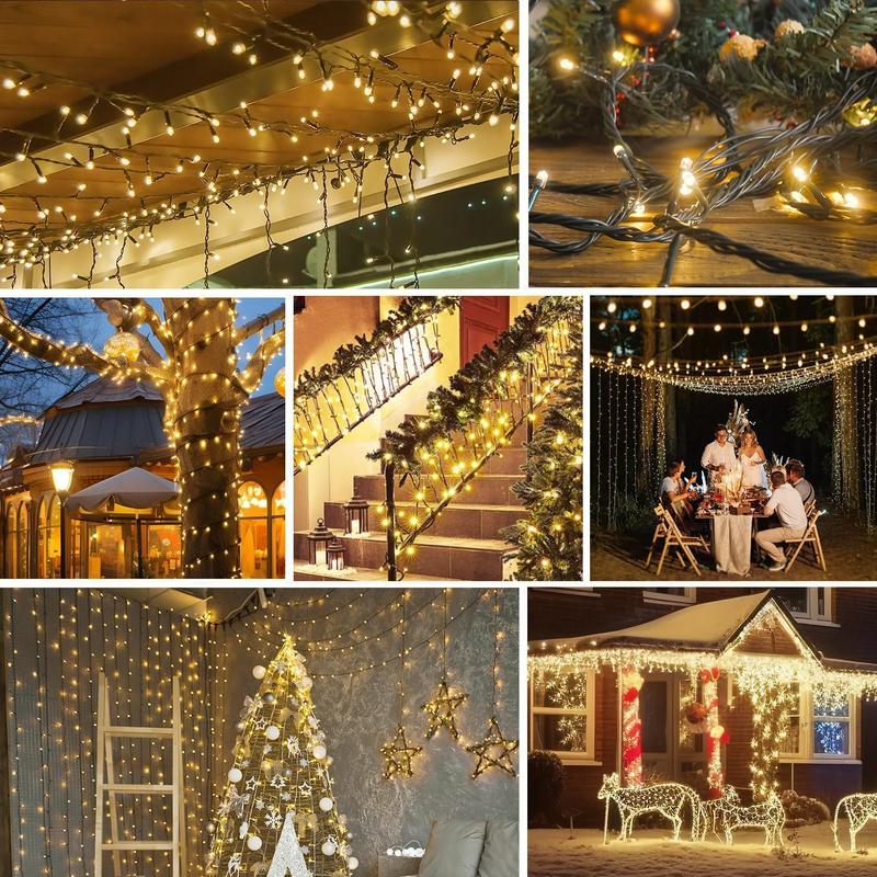 Solar Powered LED DIY Tree Light, 1 Count 12M LED Solar String Light, LED Fairy Lights String, IP65 Waterproof Garden Decorative Light For Courtyard Wedding Party Decoration 6