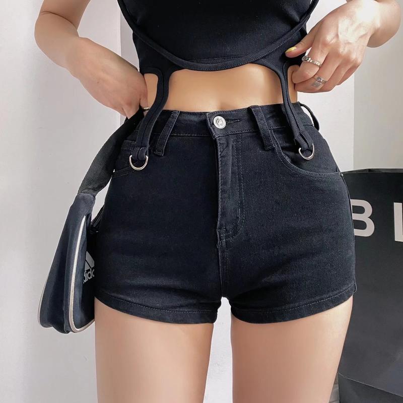 A35 - Quần đen cạp cao short ngắn kaki jean nữ form ôm co dãn thoải mái đơn giản cá tính fashion đi chơi dạo phố mặc nhà Z1
