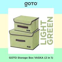 Gambar (Promo Special) Goto Vaska Storage Box 2 in 1 Kotak Organizer Penyimpanan Multifungsi - Light Green dari Goto Living Kota Tangerang 3 Tokopedia