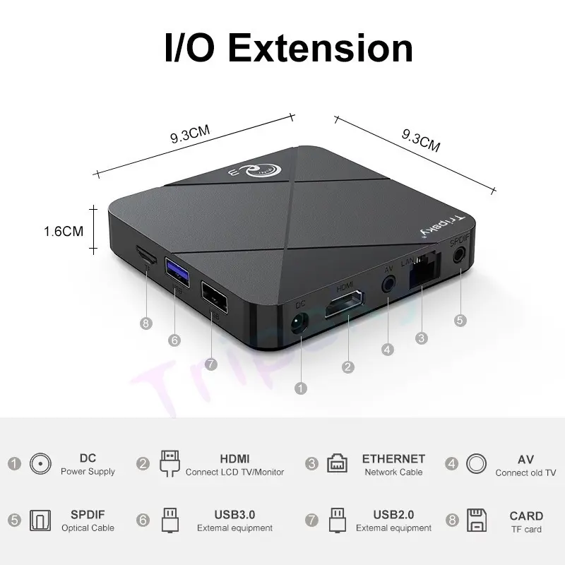 MiniQ3 Android Tv Box 2gb Ram 16gb Rom Tv Box Android 9 2.4G Wifi Smart 4