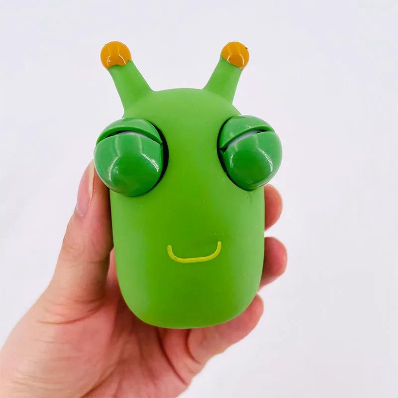 Product Introduction of Funny Eyeball Burst Squeeze Toy Green Eye Caterpillar Pinch Toys Adult Kids Stress Relief Fidget Toy Creative Decompression Toy 17