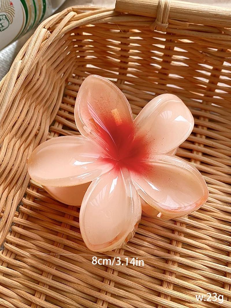 Product Introduction of Simple Flower Design Hair Claws, Casual and Versatile Hair Accessories for Women, Minimalist Headwear Suitable for Beach Vacation Daily Use Christmas Gift Claw Clips 12