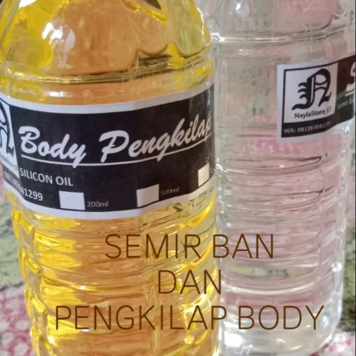 PAKET HEMAT.1LITER SILICON OIL KENTAL DAN PENGKILAP BODY CAIR.