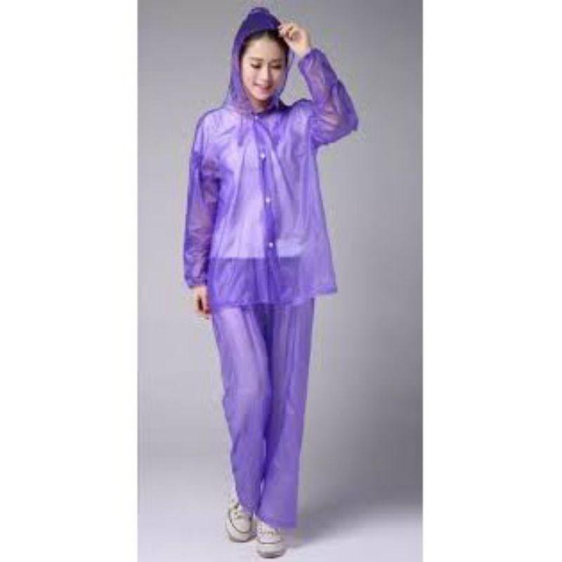 COMBO 10 BỘ QUẦN + ÁO ĐI MƯA MÀU TRONG Y HÌNH BỘ MƯA A2 LOẠI CHUI ĐẦU KHÔNG CÚC KHÔNG THẤM NƯỚC