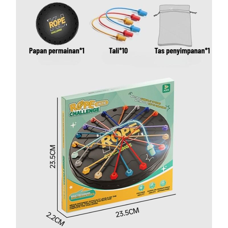 Rope Unravelling Game/ Mainan Edukasi Anak/ Mainan Edukasi Yang Logis/ Mainan Interaktif Orangtua-Anak/ Permainan Pesta Keluarga