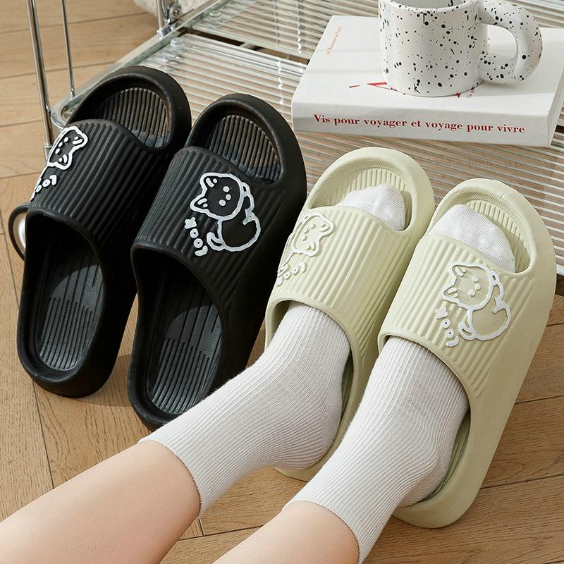 Product Introduction of Cat Printed Household Sandals And Slippers Indoor Mute Bathroom Non-Slip Bath Couple Slippers 14