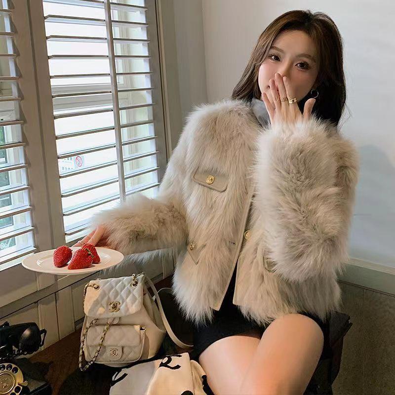 Product Introduction of Classic Style Fur Coat for Women 2023 Autumn and Winter Young New Korean Style Imitation Fox Fur Slim Slimming Fur Coat 1
