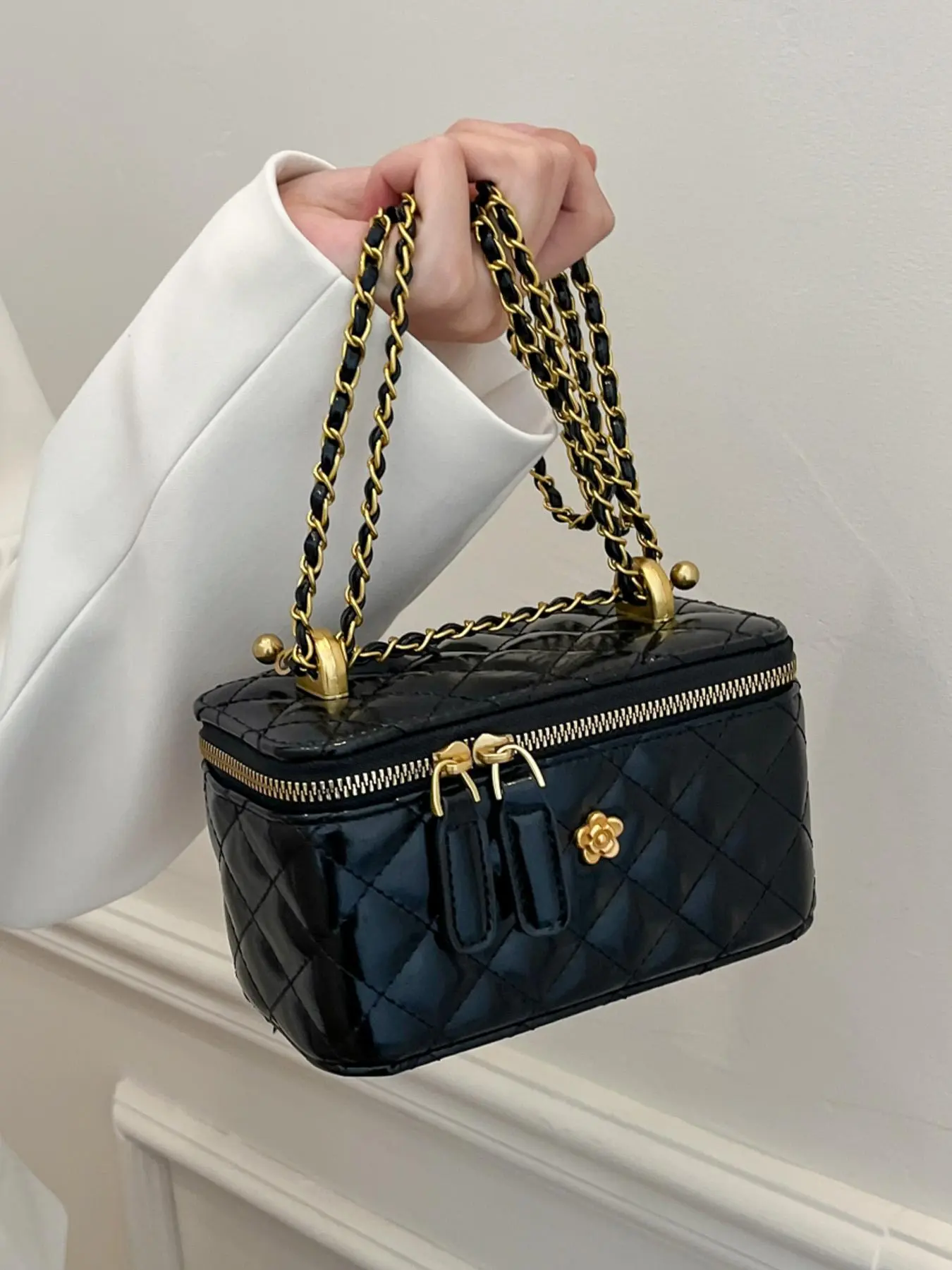Women's Fashion Chain Strap Quilted Crossbody Bag, Casual Versatile Shoulder Bag for Work, School, Daily Commuting, Trendy All-match Commuter Bag